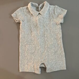 Janie and Jack Gray Quilted One Piece